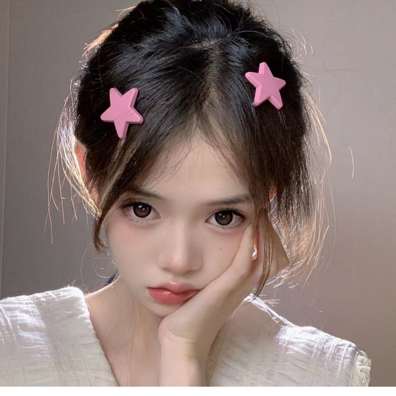 Kẹp Tóc Mái Màu Hồng Hình Trái Tim Dễ Thương Hợp Thời Trang Cho Học Sinh Nữ