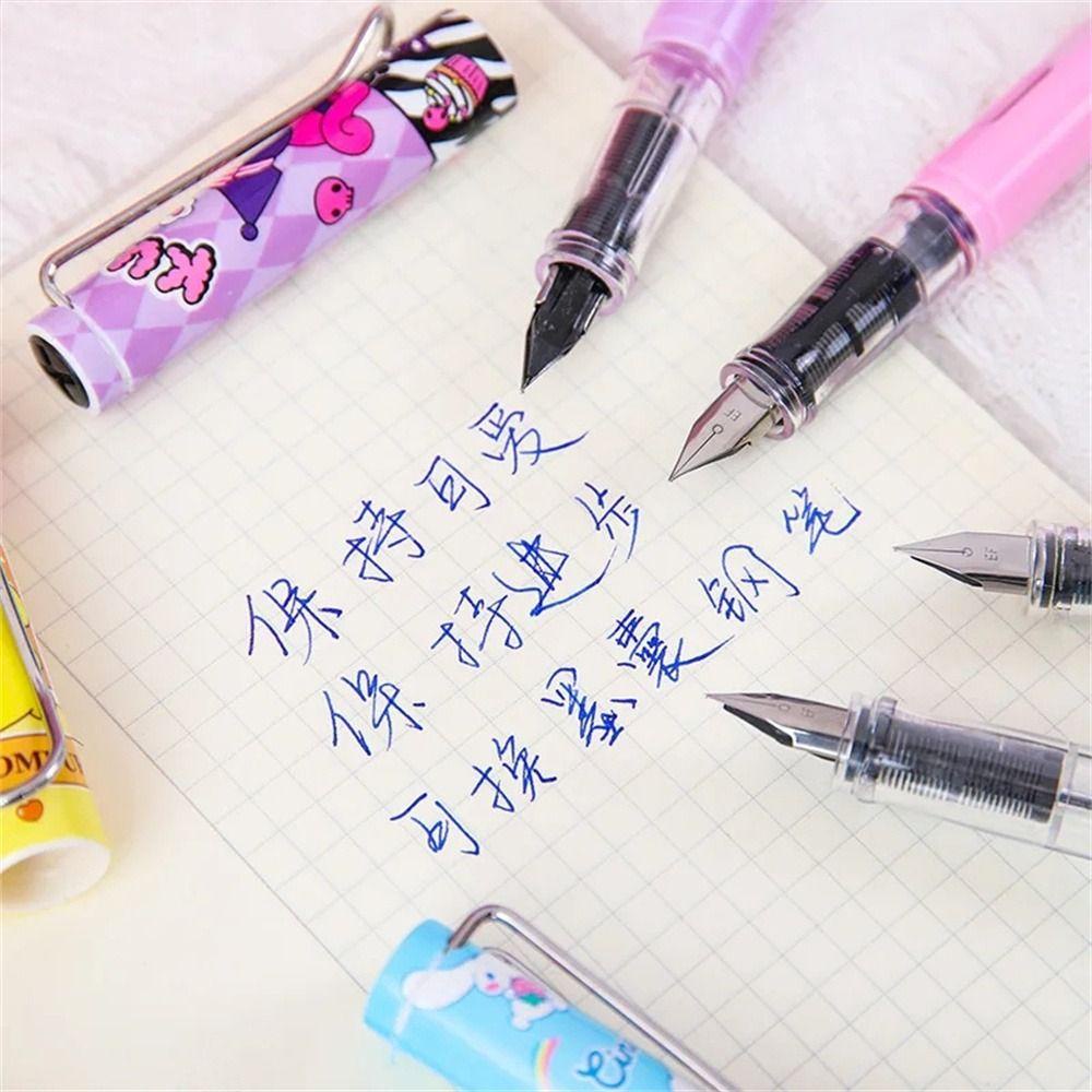 Lacyesbza Bút Mực Ngòi 0.5mm Họa Tiết Hoạt Hình anime my melody cinnamoroll kuromi