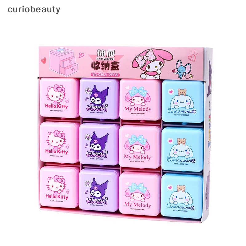Hộp Đựng Trang Sức Để Bàn mini Hình sanrio hello kitty cinnamoroll my melody Có Ngăn Kéo Dễ Thương
