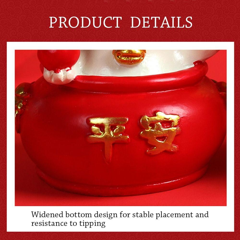 Mayshow Tượng Mèo May Mắn Bằng Nhựa resin Dễ Thương Trang Trí Bảng Điều Khiển Xe Hơi