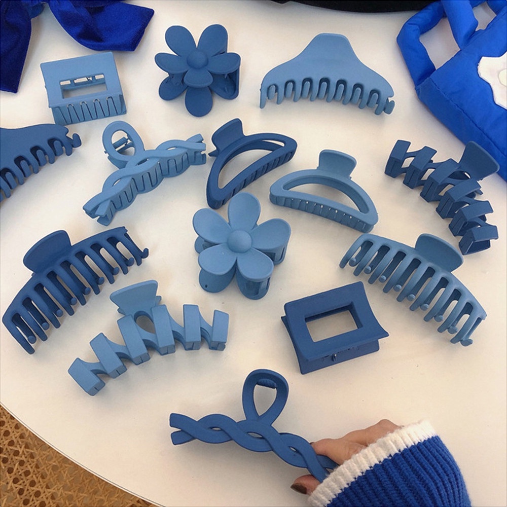 Manyue Kẹp Tóc Hình Cá Mập Xanh Dương Phong Cách Hàn Quốc Cao Cấp