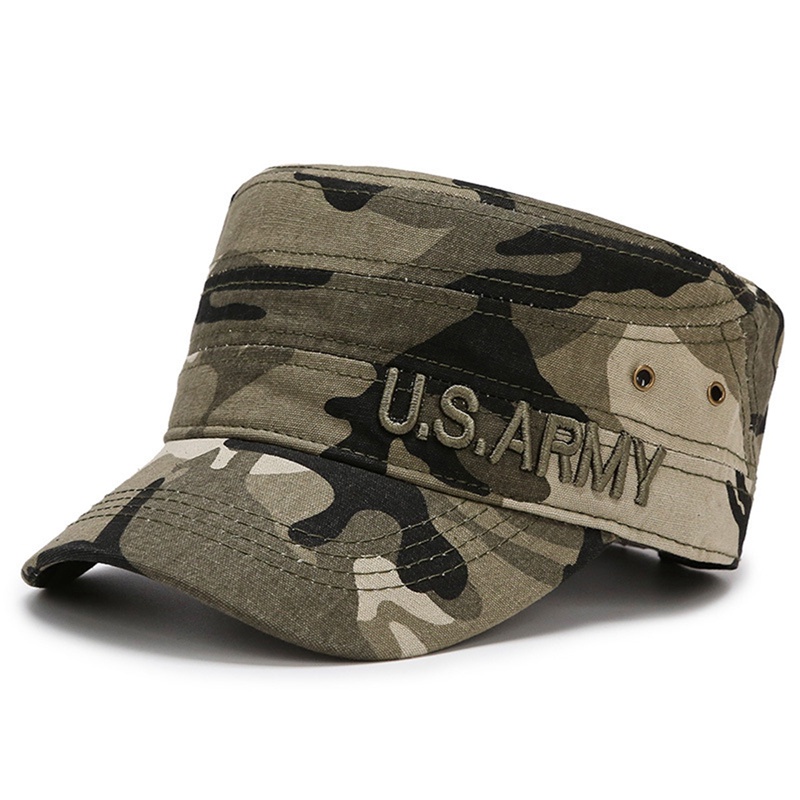 Mũ Lưỡi Trai cotton Họa Tiết Rằn Ri Quân Đội Mỹ Cho Nam