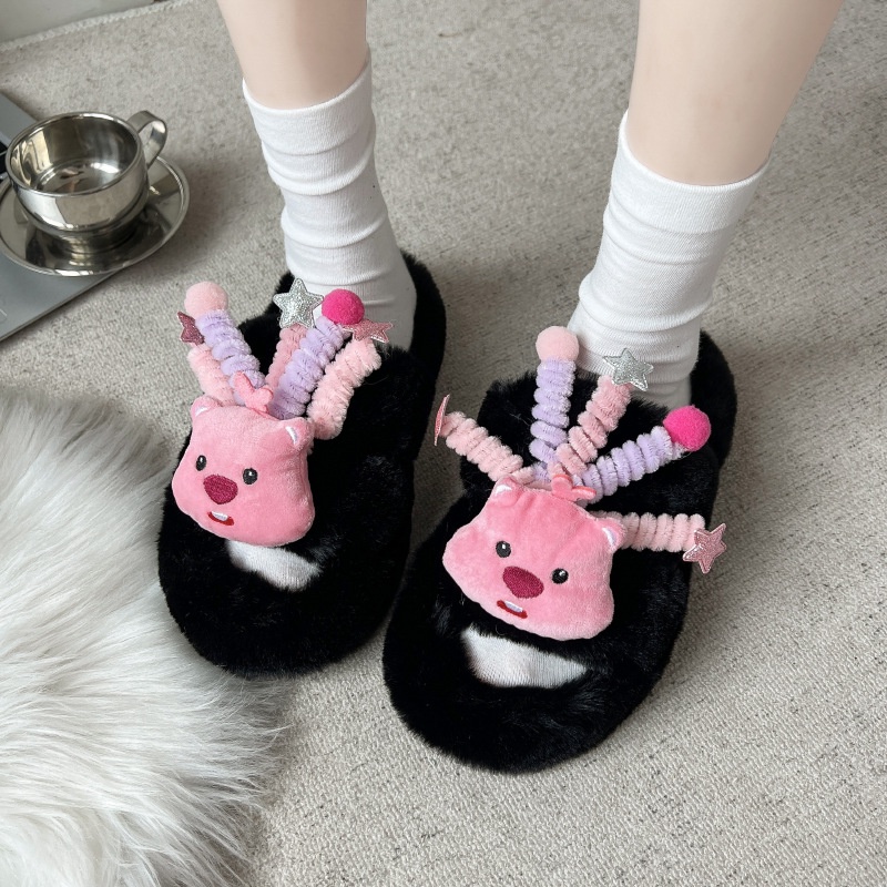 Dép Bông Đi Trong Nhà Hình Chú Hề Hoạt Hình Dễ Thương Thời Trang Thu Đông Cho Nữ