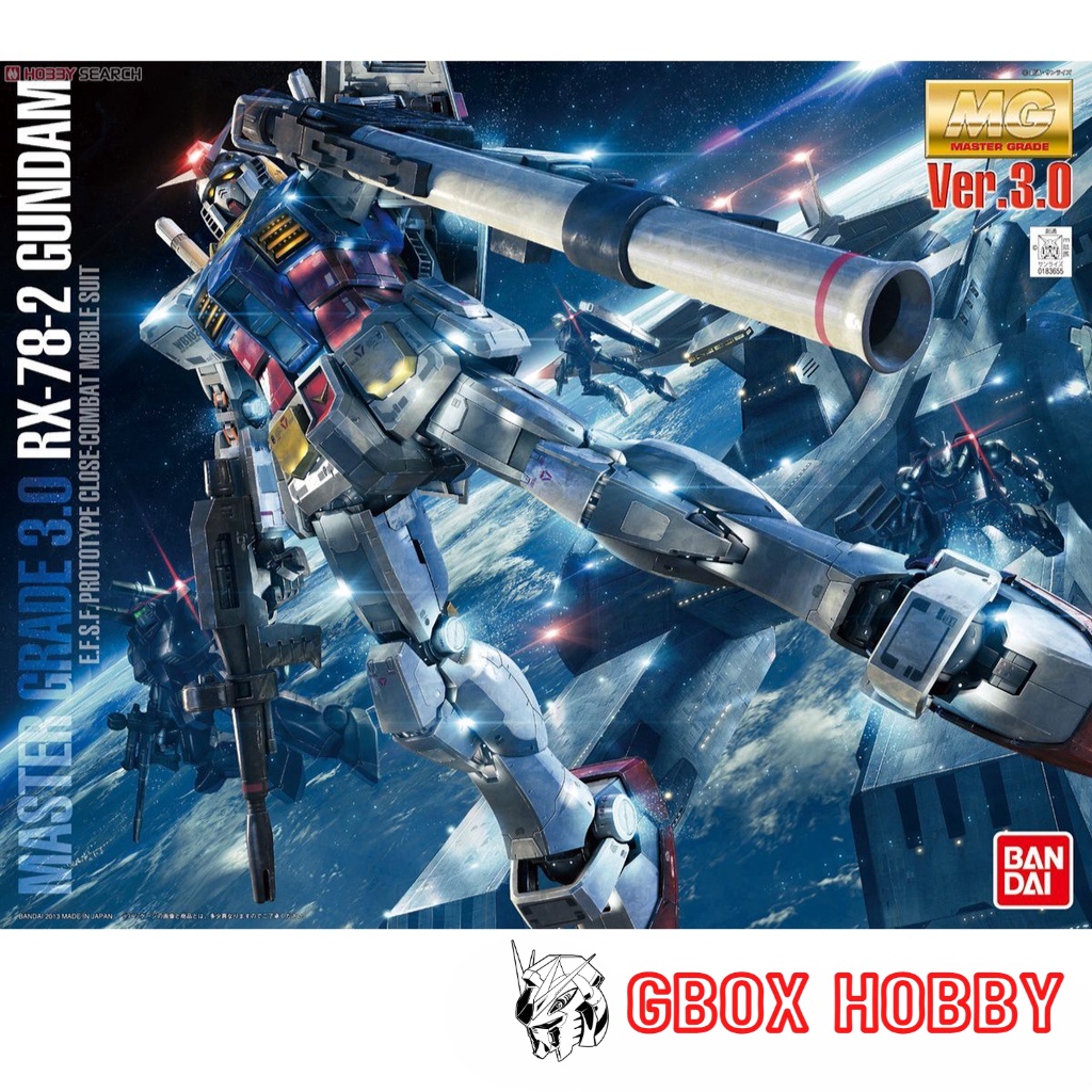 Gundam MG RX-78-2 Gundam Ver.3.0 Bandai 1/100 Mô hình nhựa lắp ráptặng ôtô
