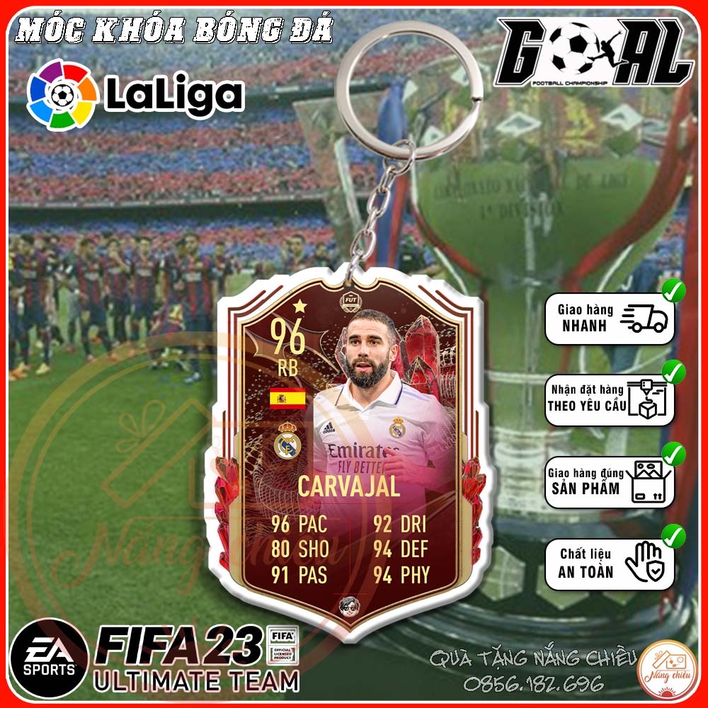 Móc khóa cầu thủ - Mùa giải La Liga Tây Ban Nha - Mẫu TOTS23