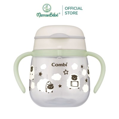 (MamanBébé chính hãng) Bình nước Combi LakuMug bước 5 Glow dung tích 240ml Cừu trắng