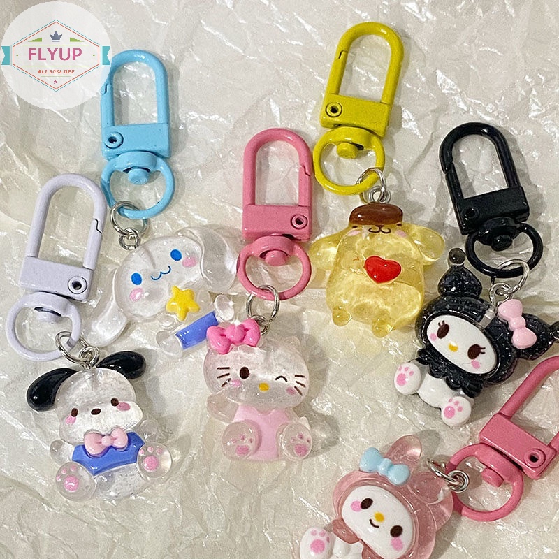 Flyup sanrio Móc Chìa Khóa Trong Suốt Họa Tiết Hoạt Hình Dễ Thương vn