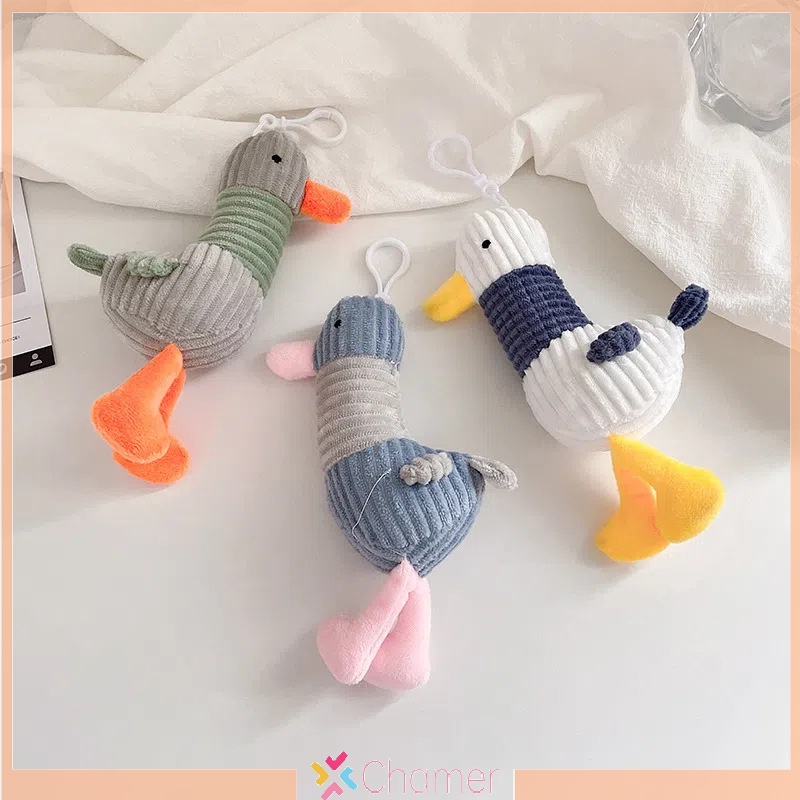 Móc Khóa Vịt Nhồi Bông Dễ Thương Dành Cho Bé Gái Mới