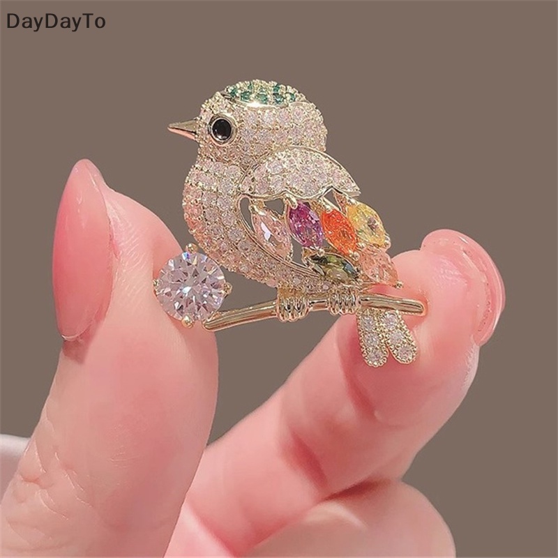 Daydayto Trâm Cài Áo Hình Chim Bay Đính Đá Dễ Thương Cho Nữ