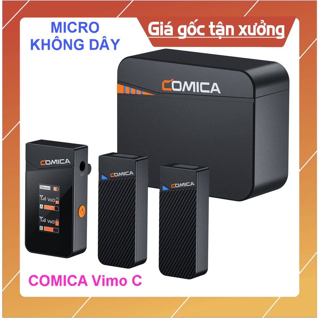 Micro Thu Âm Không Dây Comica VIMO  Ba Phiên Bản C1, C2, C3 Công Nghệ Khử Tiếng Ồn Chuyên Dùng Cho Y
