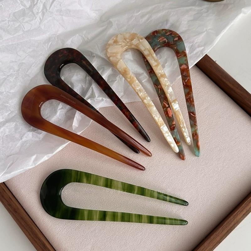 Trâm Cài Tóc Chữ u Phong Cách vintage Thanh Lịch Cao Cấp