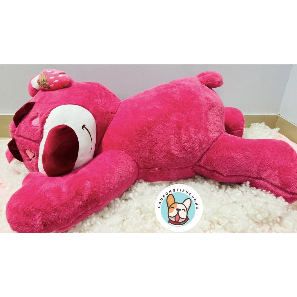 Gấu Bông Gấu Lotso Dâu, Gấu Dâu Gấu Lotso Nằm Ngủ Dễ Thương 50cm 60cm 90cm 1m1