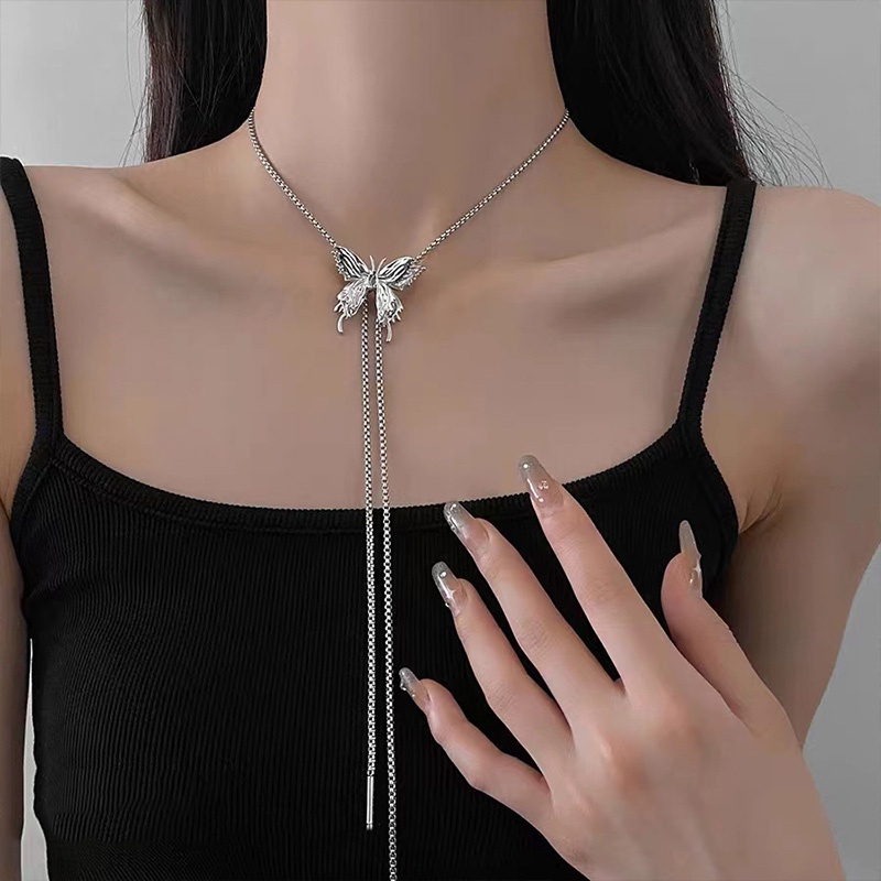 Vòng Cổ Mặt Hình Bướm Sang Trọng Phong Cách Nhật Hàn Độc Đáo