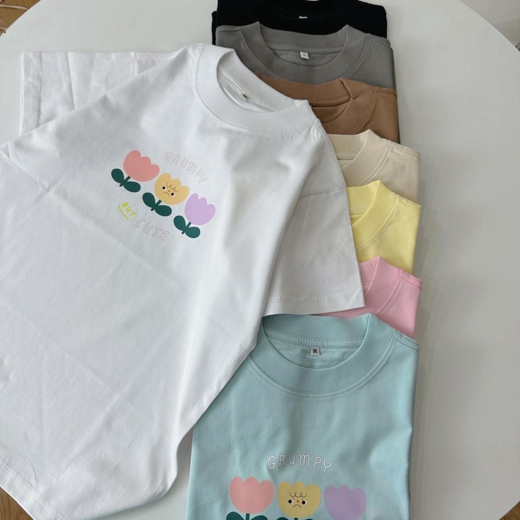 Áo babytee ba hông hoa Grumpy dễ thương áo thun form nhỏ Toola Loola
