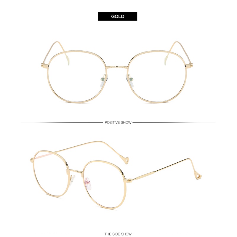 Mắt Kính Gọng Tròn Bằng Kim Loại Thời Trang Cho Nam Nữ