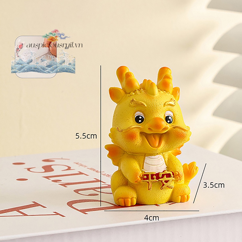 Tượng Rồng Trung Hoa Bằng Nhựa resin Trang Trí Bàn Điều Khiển Xe Hơi auspiciousrui1 2024