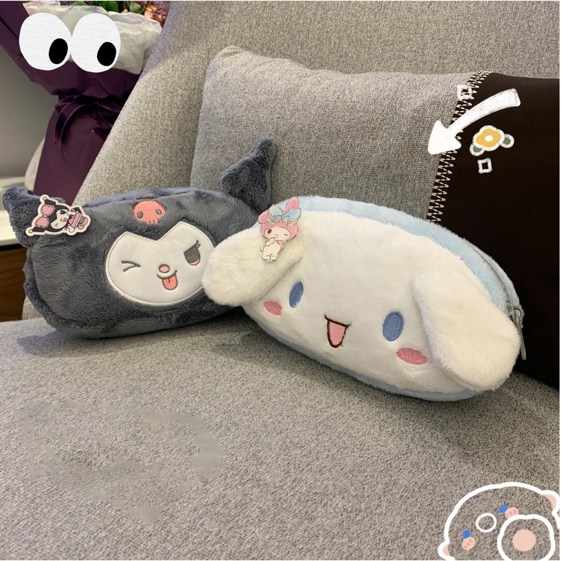 SANRIO Dễ Thương Bóp Viết Cỡ Lớn In Họa Tiết Hoạt Hình hello kitty / melody / Câu Cá Xấu Xí hanton kuromi / Kumamon / my melody Đáng Yêu Ốp