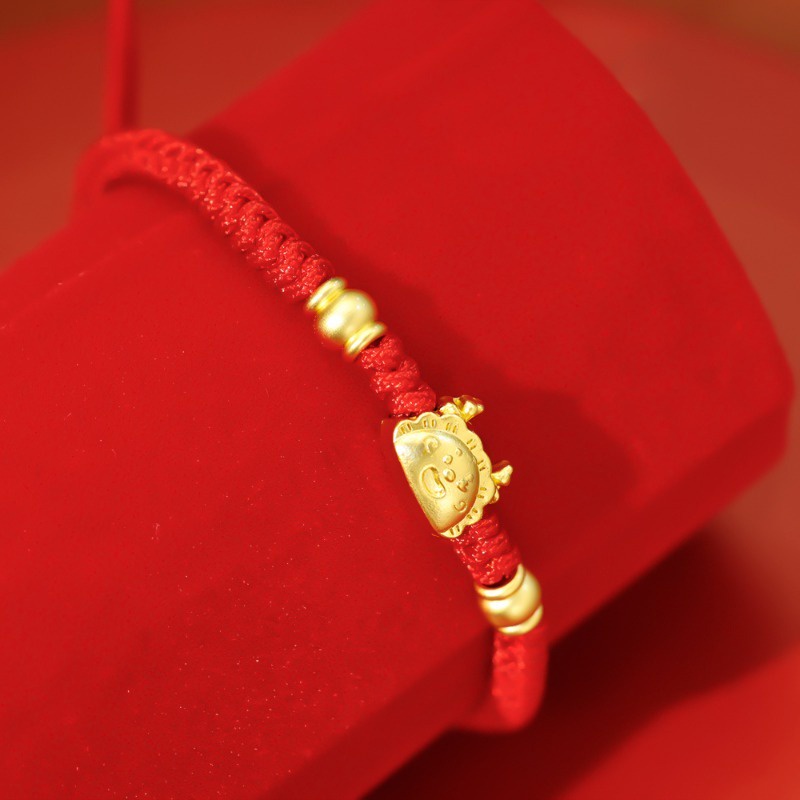 Vòng Tay Dây Đỏ May Mắn Hình Rồng Hoàng Đạo Năm Mới Có Thể Điều Chỉnh Cho Nam Nữ