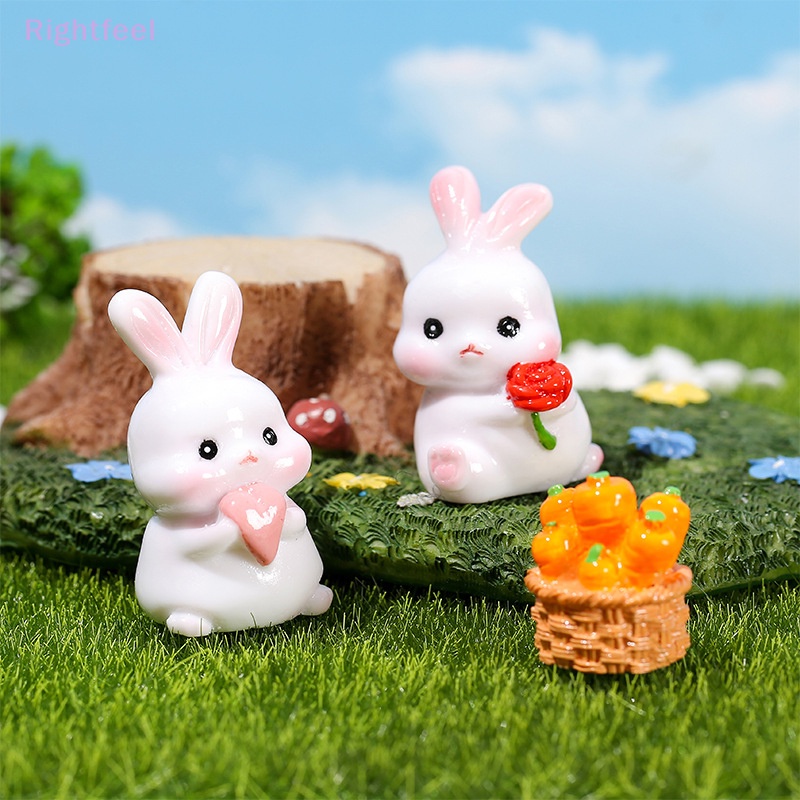 Cà Rốt / Thỏ Hoạt Hình Bằng Nhựa resin Dễ Thương Trang Trí Nhà Búp Bê Mới