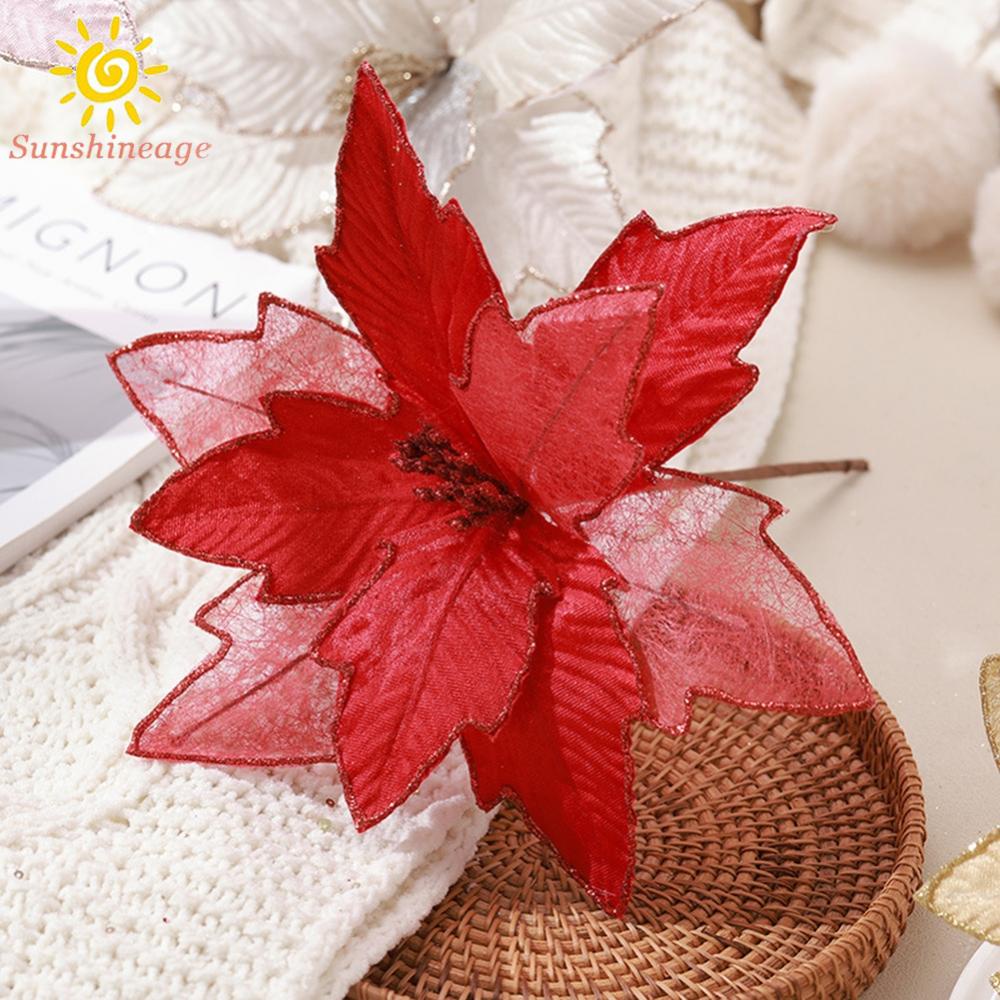 Hoa Treo Trang Trí Giáng Sinh Lấp Lánh 30cm Mới Và Chất Lượng Cao