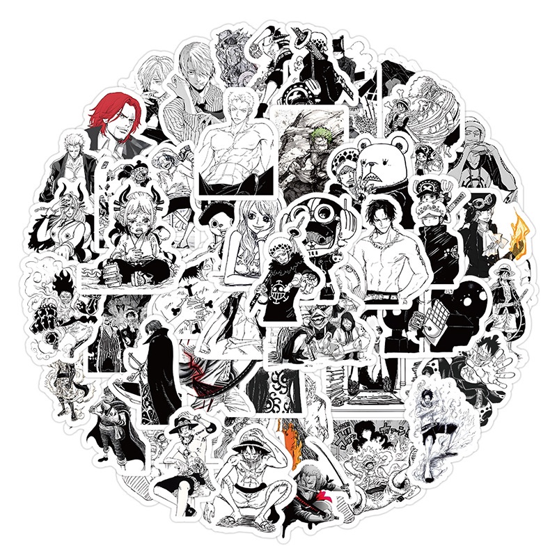 100 Miếng Dán anime jujutsu kaisen onepiec demon slayer Trang Trí Mũ Bảo Hiểm