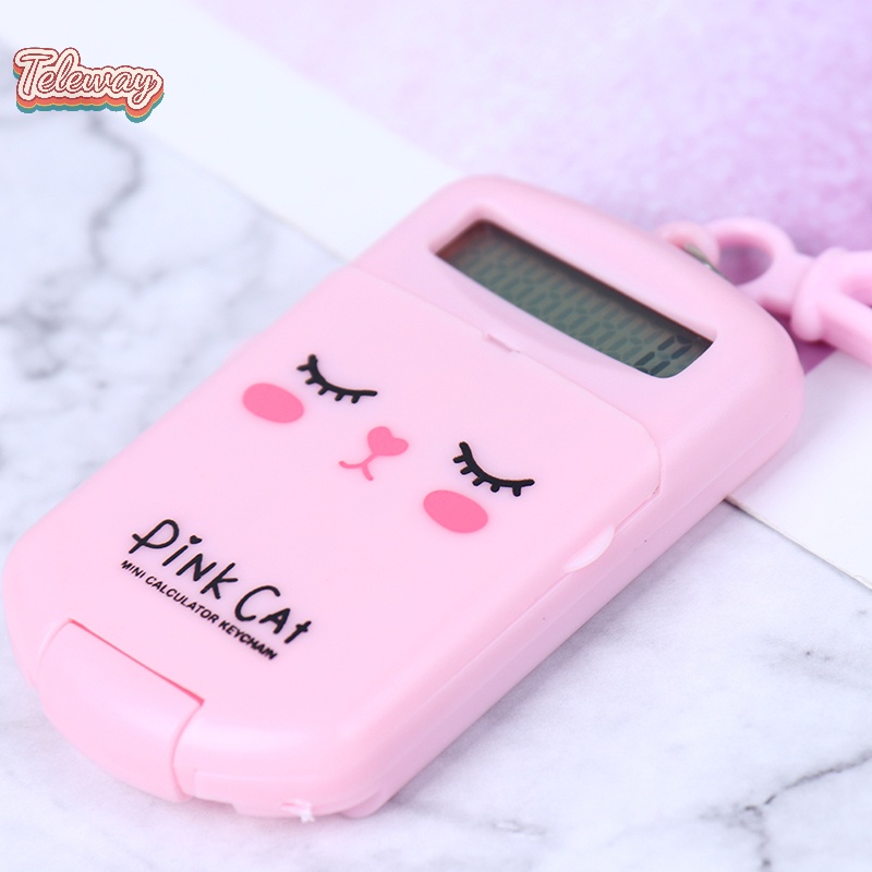 Máy Tính Bỏ Túi Mini  Có Móc Khóa Sáng Tạo Kích Thước Bỏ Túi Dùng Trong Văn Phòng