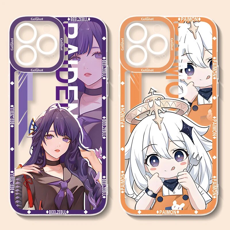 Ốp lưng iphone cạnh vuông Nhân Vật Genshin Impact Beelzebul Paimon 8plus/x/xs/11/12/pro/max/plus/promax