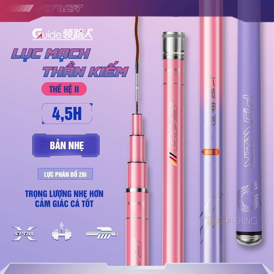 Cần Câu Lục Mạch Thần Kiếm 4,5h Thế Hệ 2, Guide Đồ Câu Công Biện-Q9 TPHCM