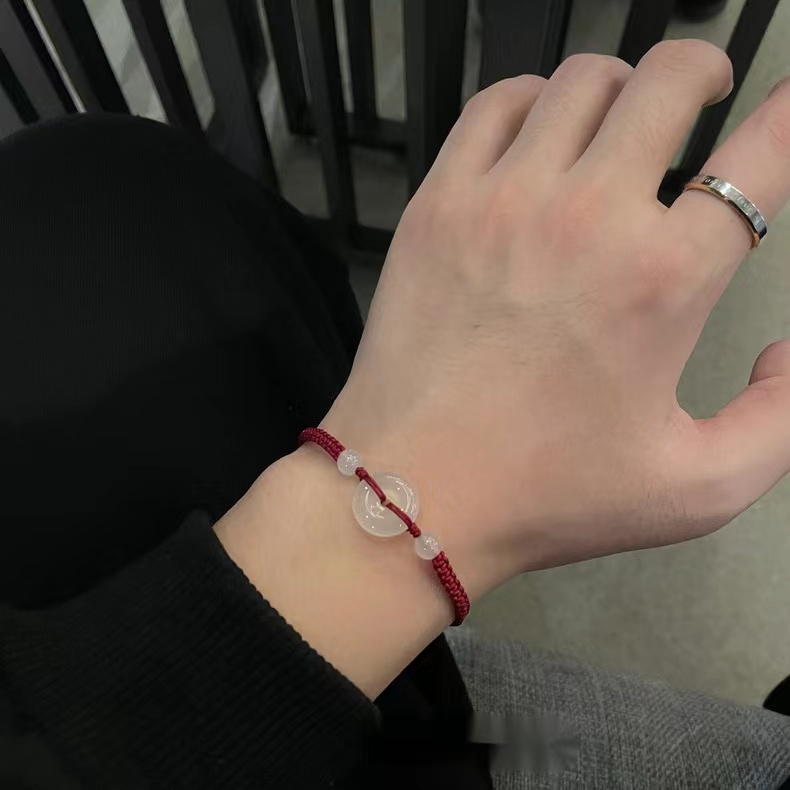 Vòng Đeo Tay Cặp Đôi Bằng Vải Dệt Có Khóa Dùng Làm Quà Tặng Valentine