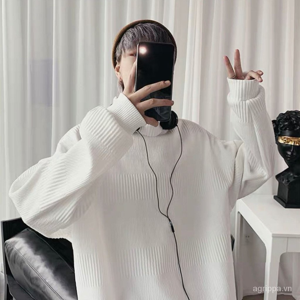 Áo Len Tay Dài Cổ Lọ Thời Trang Phong Cách Cho Nam