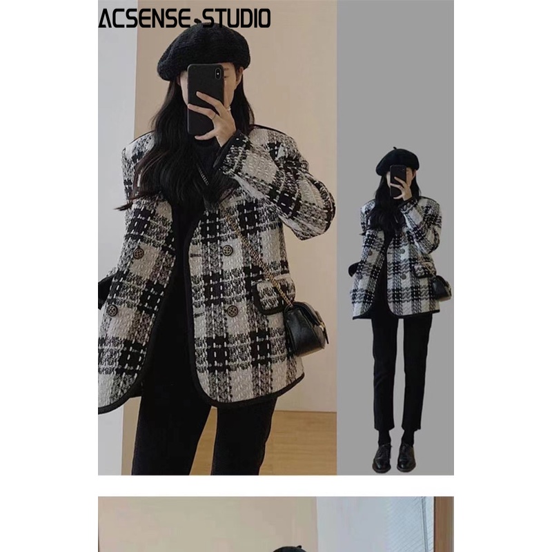 ACSENSE STUDIO áo khoác dù áo khoác bomber Thông thường comfortable unique Chất lượng cao WJK23B09CU 45Z231107