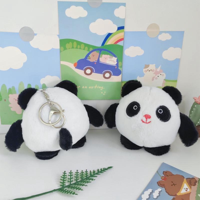 Móc Khóa Gấu Trúc Nhồi Bông Mềm Mại Đáng Yêu