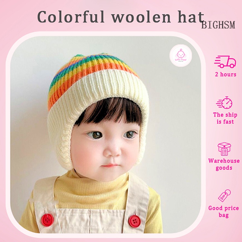 Mũ Đan Len Giữ Ấm Và Lạnh Thời Trang Hàn Quốc Cho Trẻ Sơ Sinh