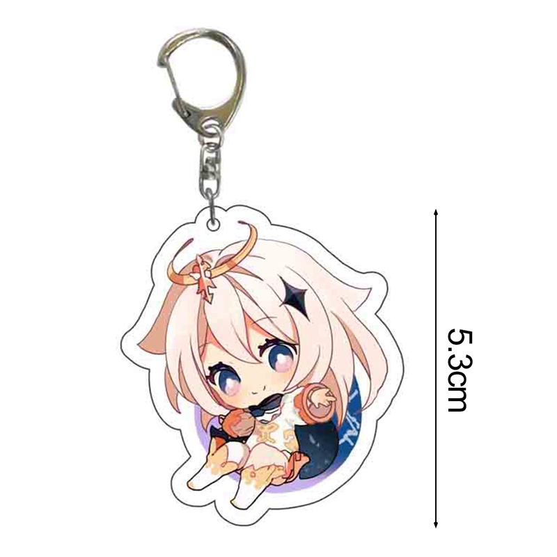 Chaoyangdn Móc Chìa Khóa Bằng acrylic In Họa Tiết Hoạt Hình anime genshin impact kunikuzushi Marax Keeya xiao hu tao tartaglia