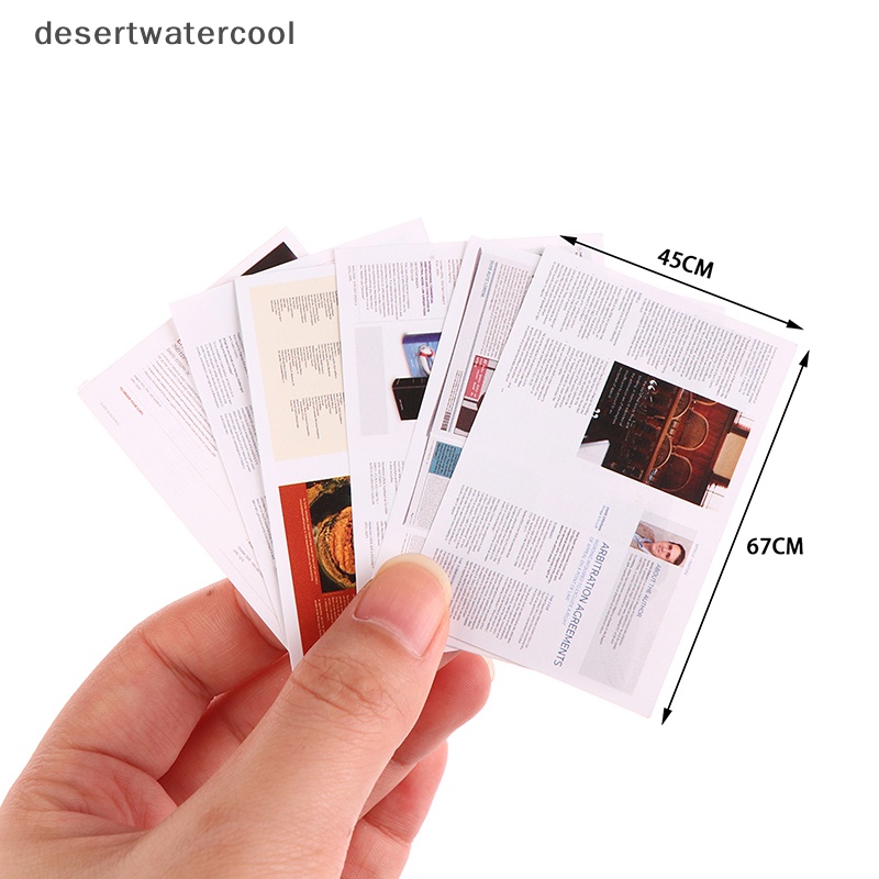 Dc set 6 Tờ Báo Giả mini Trang Trí Nhà Búp Bê