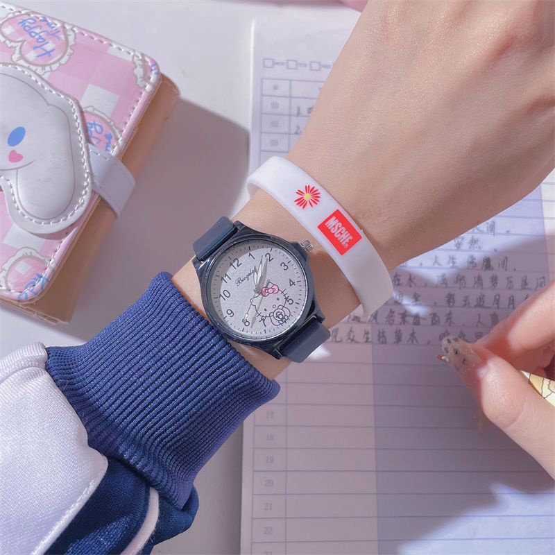 Mới Đồng Hồ Đeo Tay Họa Tiết hello kitty Dễ Thương Cho Học Sinh Tiểu Học