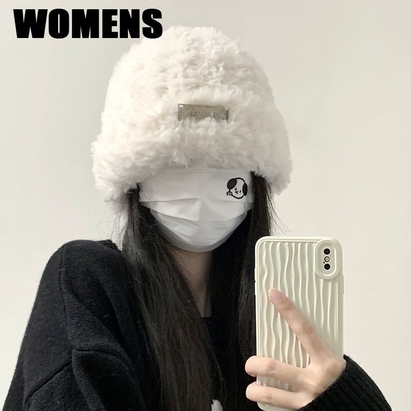WOMENS Mũ lông cừu thời trang mũ len kèm khăn quàng cổ nam nữ đẹp dễ