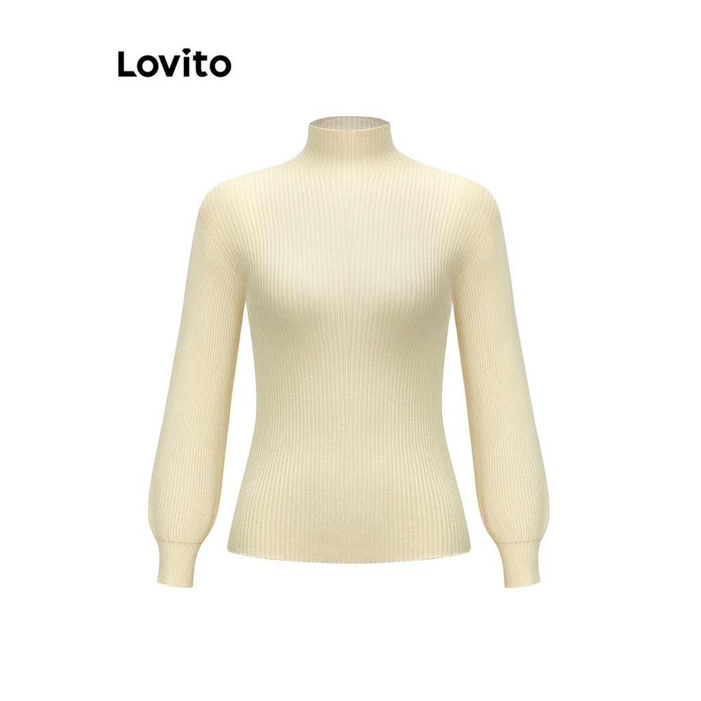 Lovito Áo len cơ bản trơn đơn giản cho nữ L70AD119 (Mơ/Hồng/Đen)
