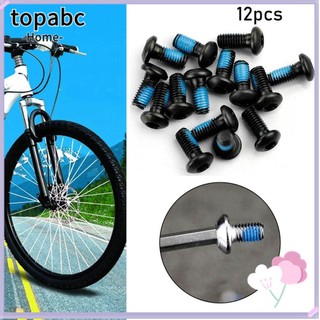 Bộ 12 Ốc Vít M5*0.8P T25 Gắn Đĩa Phanh Cho Xe Đạp Địa Hình Ngoài Trời Bằng Chất Liệu Thép Không Gỉ
