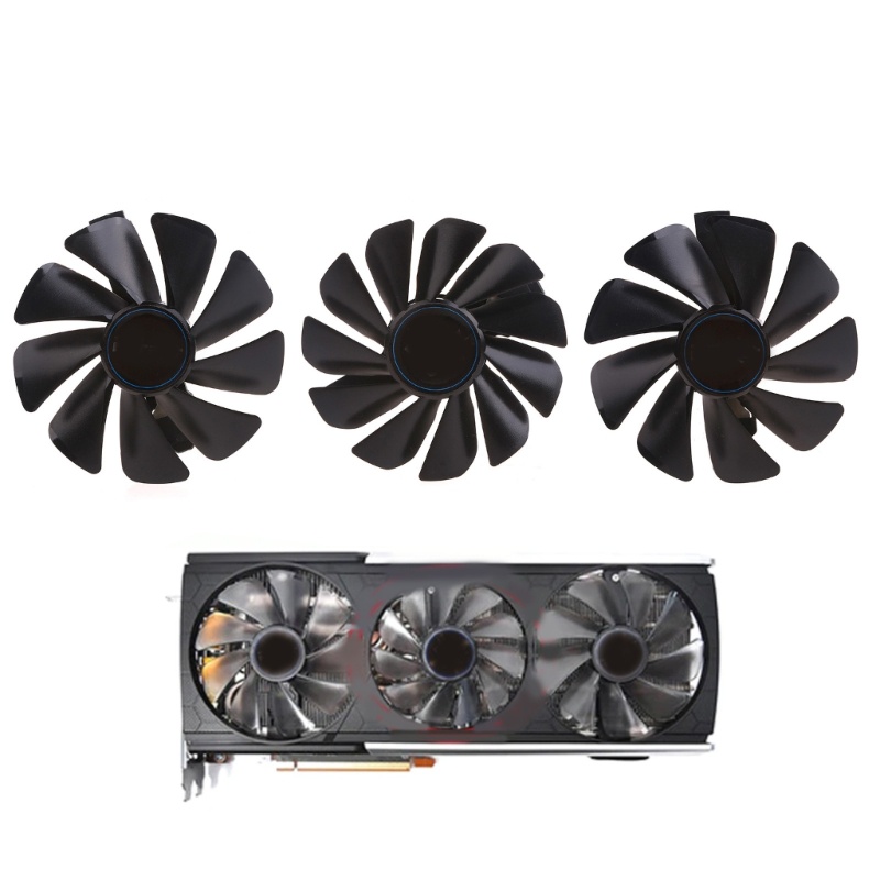 Đường 1 3 Chiếc 95 85 Mm 6PIN DC 12V GPU QUẠT Cho Sapphire RX 5700XT RX5700 RX5600XT Card Video Làm 