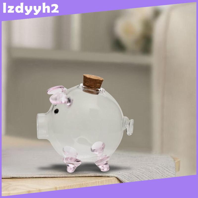 Ống Heo Tiết Kiệm Bằng Kính Thủy Tinh Để Bàn Dễ Thương Làm Quà Sinh Nhật Cho Bé Gái
