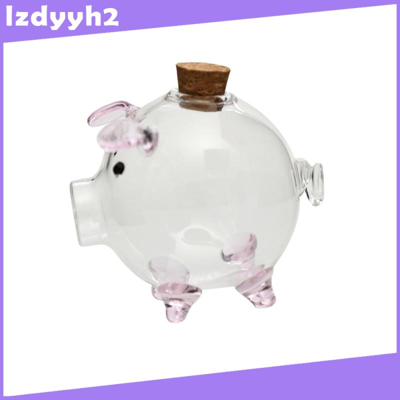 Ống Heo Tiết Kiệm Bằng Kính Thủy Tinh Để Bàn Dễ Thương Làm Quà Sinh Nhật Cho Bé Gái