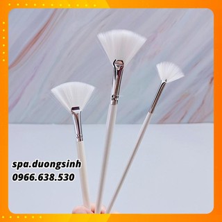 Cọ Peel, Cọ Cán Dài Đắp Mặt Nạ, Trang Điểm Mềm Mịn Hình Cánh Quạt Sang Trọng Spa Chăm Sóc Da