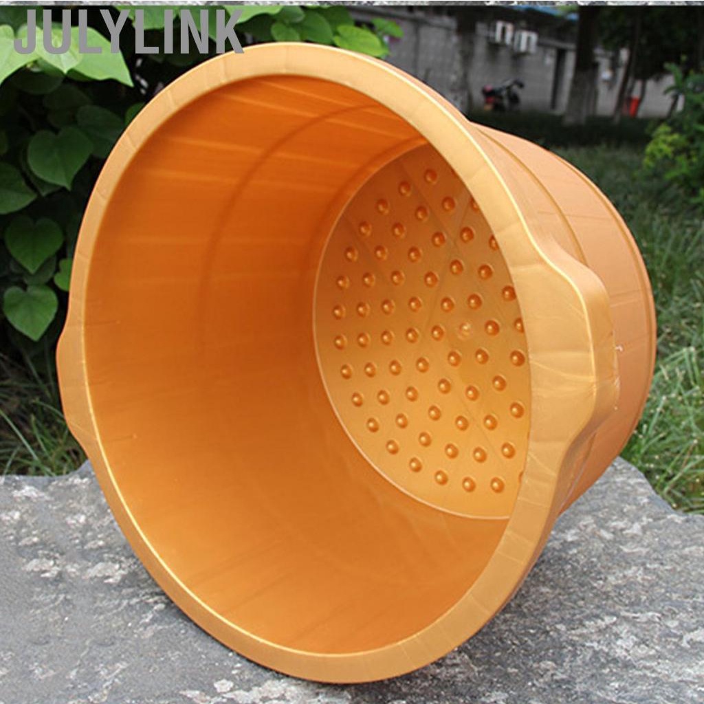 Julylink Foot Soaking Bath Basin with  Bumps Thickened Soothe Fatigue Home Spa Tub Coffee