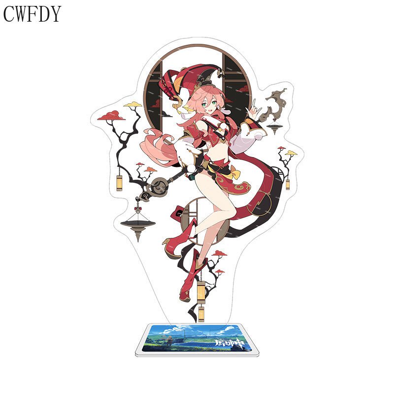 Mô hình Standee Game Genshin Impact Arcylic Stand Figure Hutao Ganyu Raiden Shogun Venti Ayato Kokomi Xiao Cosplay