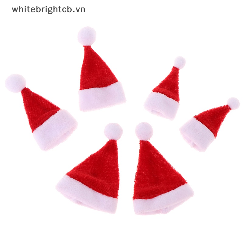 Set 2 Búp Bê Hình Ông Già Noel Đội Nón Đỏ Trang Trí Giáng Sinh