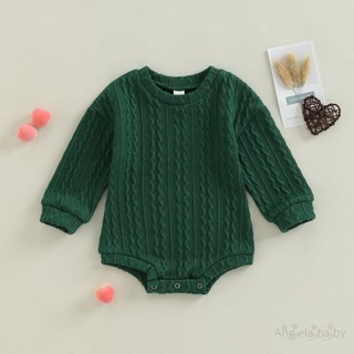 Áo liền quần một mảnh dệt kim cổ tròn màu trơn Hian-Baby