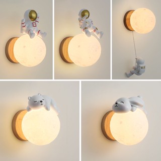 Đèn Treo Tường Đèn Trang Trí Phòng Ngủ Đèn Decor Hoạt Hình Dễ Thương Đèn Phi Hành Gia Đèn Gắn Tường Led Đèn Tường Phòng Khách