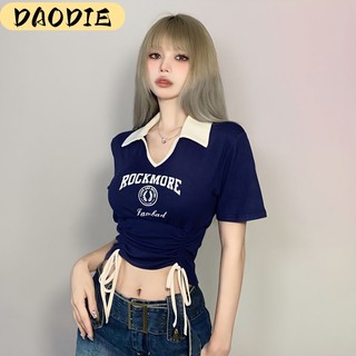 DAODIE áo croptop áo croptop nữ Thiết kế ít người cao eo slim hottie ngắn áo khoác 2023 NEW MAY0912