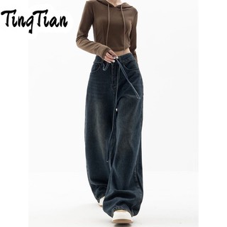 TINGTIAN quần_ống_rộng quần  nữ jean American vintage jeans A27L0BE 2023 NEW 071820